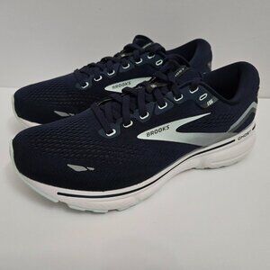 Brooks Womens Ghost 15 Navy White 9 (D) Width Running Sneaker Pre-owned Great